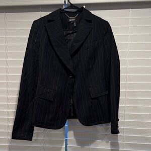 DKNY Black Pinstripe Blazer